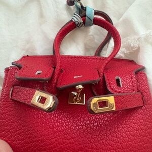 Elegant Red Women's Handbag charm